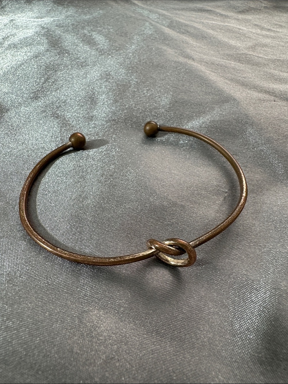 Knotted Open Bangle Bracelet